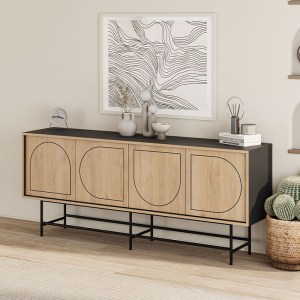 meg-GP037-0220,1-0 ΜΠΟΥΦΕΣ JOJI MEGAPAP ΧΡΩΜΑ SAPPHIRE OAK - SILKY BLACK 186,8X40X77,6ΕΚ.