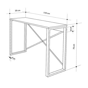 meg-GP037-0223,2-4 ΚΟΝΣΟΛΑ ARCHIE MEGAPAP ΧΡΩΜΑ SAPPHIRE OAK 110X35X75ΕΚ.