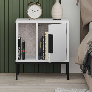 meg-GP037-0233,2-1 ΚΟΜΟΔΙΝΟ GLYNN MEGAPAP ΧΡΩΜΑ ΛΕΥΚΟ 45X35X50ΕΚ.