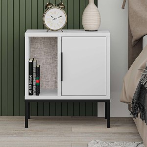 meg-GP037-0233,2-2 ΚΟΜΟΔΙΝΟ GLYNN MEGAPAP ΧΡΩΜΑ ΛΕΥΚΟ 45X35X50ΕΚ.