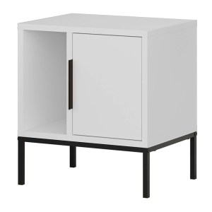 meg-GP037-0233,2-3 ΚΟΜΟΔΙΝΟ GLYNN MEGAPAP ΧΡΩΜΑ ΛΕΥΚΟ 45X35X50ΕΚ.