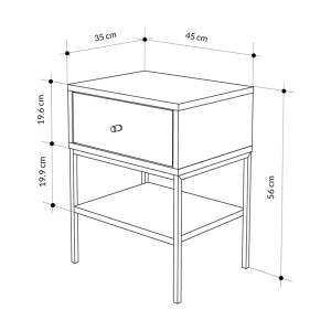meg-GP037-0234,1-5 ΚΟΜΟΔΙΝΟ LISA MEGAPAP ΧΡΩΜΑ SAPHHIRE OAK 45X35X56ΕΚ.