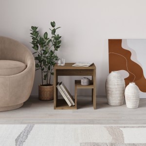 meg-GP037-0245,3-2 ΤΡΑΠΕΖΑΚΙ ΒΟΗΘΗΤΙΚΟ - ΚΟΜΟΔΙΝΟ BON MEGAPAP ΧΡΩΜΑ ΑΝΟΙΧΤΟ ΚΑΡΥΔΙ 40X35X40ΕΚ.