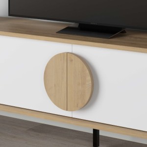 meg-GP037-0250,2-3 ΕΠΙΠΛΟ ΤΗΛΕΟΡΑΣΗΣ GORA MEGAPAP ΧΡΩΜΑ SAPPHIRE OAK - ΛΕΥΚΟ 180X35,6X51ΕΚ.
