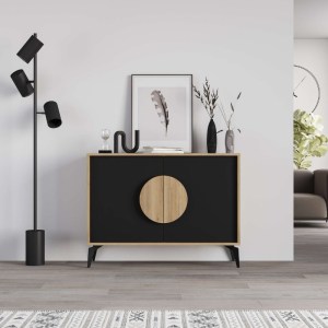 meg-GP037-0255,1-2 ΜΠΟΥΦΕΣ GORA MEGAPAP ΧΡΩΜΑ SAPPHIRE OAK - SILKY BLACK 110X40X82ΕΚ.