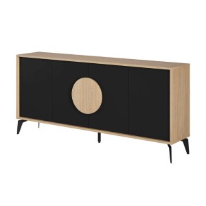 meg-GP037-0256,1-4 ΜΠΟΥΦΕΣ GORA MEGAPAP ΧΡΩΜΑ SAPPHIRE OAK - SILKY BLACK 180X40X82ΕΚ.