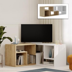 meg-GP037-0260,1-0 ΕΠΙΠΛΟ ΤΗΛΕΟΡΑΣΗΣ GLIS MEGAPAP ΠΟΛΥΜΟΡΦΙΚΟ ΧΡΩΜΑ SAPPHIRE OAK - ΛΕΥΚΟ 145X35X44,8ΕΚ.