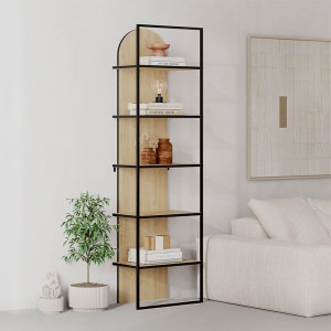 meg-GP037-0261,1-0 ΒΙΒΛΙΟΘΗΚΗ ARCHY MEGAPAP ΧΡΩΜΑ SAPPHIRE OAK 53X31,7X180ΕΚ.