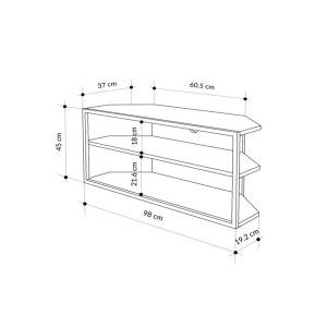 meg-GP037-0262,2-4 ΕΠΙΠΛΟ ΤΗΛΕΟΡΑΣΗΣ ΓΩΝΙΑΚΟ ECHO MEGAPAP ΧΡΩΜΑ SAPPHIRE OAK 98X37X45ΕΚ.