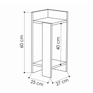 meg-GP037-0264,4-5 ΚΟΜΟΔΙΝΟ ELOS MEGAPAP ΔΕΞΙ ΧΡΩΜΑ TRAVERTINE 25X27X60ΕΚ.