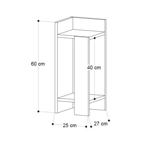 meg-GP037-0265,1-4 ΚΟΜΟΔΙΝΟ ELOS MEGAPAP ΑΡΙΣΤΕΡΟ ΧΡΩΜΑ ΛΕΥΚΟ ΑΝΤΙΚΕ - ΓΚΡΙ ΡΕΤΡΟ 25X27X60ΕΚ.