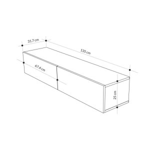 meg-GP037-0266,2-6 ΕΠΙΠΛΟ ΤΗΛΕΟΡΑΣΗΣ ΕΠΙΤΟΙΧΙΟ FRANCY MEGAPAP ΧΡΩΜΑ ASH GREEN 135X31,7X25ΕΚ.