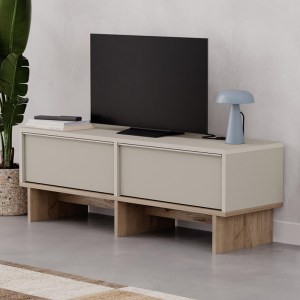 meg-GP037-0275,1-0 ΕΠΙΠΛΟ ΤΗΛΕΟΡΑΣΗΣ YUKI MEGAPAP ΧΡΩΜΑ SANDSTONE - SEPET OAK 118X35X40,6ΕΚ.