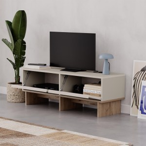 meg-GP037-0275,1-1 ΕΠΙΠΛΟ ΤΗΛΕΟΡΑΣΗΣ YUKI MEGAPAP ΧΡΩΜΑ SANDSTONE - SEPET OAK 118X35X40,6ΕΚ.