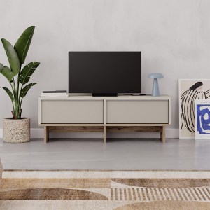 meg-GP037-0275,1-2 ΕΠΙΠΛΟ ΤΗΛΕΟΡΑΣΗΣ YUKI MEGAPAP ΧΡΩΜΑ SANDSTONE - SEPET OAK 118X35X40,6ΕΚ.