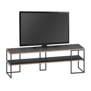 meg-GP037-0278,1-2 ΕΠΙΠΛΟ ΤΗΛΕΟΡΑΣΗΣ FRIDAY MEGAPAP ΧΡΩΜΑ BLACK WOOD 140X37X45ΕΚ.