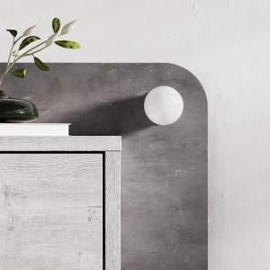 meg-GP037-0281,1-6 ΚΟΜΟΔΙΝΟ ΕΠΙΤΟΙΧΙΟ DOTTA MEGAPAP ΜΕ LED ΧΡΩΜΑ ΛΕΥΚΟ ΑΝΤΙΚΕ - ΓΚΡΙ ΡΕΤΡΟ 52X33,6X28ΕΚ.