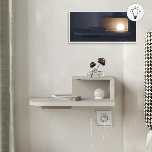 meg-GP037-0282,1-0 ΚΟΜΟΔΙΝΟ ΕΠΙΤΟΙΧΙΟ LUNO MEGAPAP ΜΕ LED ΧΡΩΜΑ SANDSTONE 40X30X16,2ΕΚ.