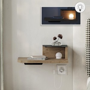 meg-GP037-0282,2-0 ΚΟΜΟΔΙΝΟ ΕΠΙΤΟΙΧΙΟ LUNO MEGAPAP ΜΕ LED ΧΡΩΜΑ SEPET OAK 40X30X16,2ΕΚ.