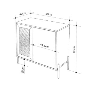 meg-GP037-0286,1-8 ΜΠΟΥΦΕΣ NAIVE MEGAPAP ΧΡΩΜΑ SAPPHIRE OAK 80X40X80ΕΚ.