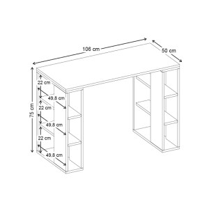 meg-GP037-0289,2-4 ΓΡΑΦΕΙΟ ΕΡΓΑΣΙΑΣ COLMAR MEGAPAP ΧΡΩΜΑ ΑΝΟΙΧΤΟ ΚΑΡΥΔΙ 106X50X75ΕΚ.