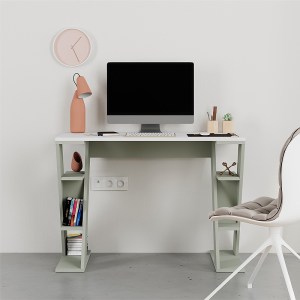 meg-GP037-0290,2-1 ΓΡΑΦΕΙΟ ΕΡΓΑΣΙΑΣ PAPILLON MEGAPAP ΧΡΩΜΑ ASH GREEN - ΛΕΥΚΟ 106X50X75ΕΚ