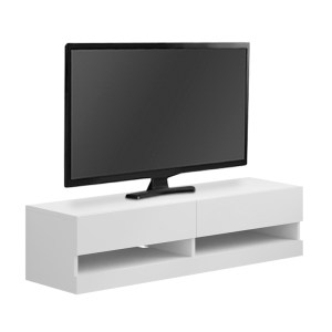 meg-GP037-0291,1-4 ΕΠΙΠΛΟ ΤΗΛΕΟΡΑΣΗΣ ΕΠΙΤΟΙΧΙΟ MOON MEGAPAP ΜΕ LED ΧΡΩΜΑ ΛΕΥΚΟ 120X33,8X30ΕΚ.