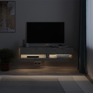 meg-GP037-0291,2-1 ΕΠΙΠΛΟ ΤΗΛΕΟΡΑΣΗΣ ΕΠΙΤΟΙΧΙΟ MOON MEGAPAP ΜΕ LED ΧΡΩΜΑ ΓΚΡΙ ΡΕΤΡΟ 120X33,8X30ΕΚ.