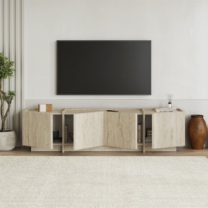 meg-GP037-0294,2-1 ΕΠΙΠΛΟ ΤΗΛΕΟΡΑΣΗΣ LOWEN MEGAPAP ΧΡΩΜΑ TRAVERTINE 180X35X46,2ΕΚ.