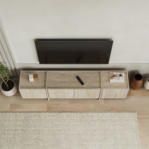 meg-GP037-0294,2-3 ΕΠΙΠΛΟ ΤΗΛΕΟΡΑΣΗΣ LOWEN MEGAPAP ΧΡΩΜΑ TRAVERTINE 180X35X46,2ΕΚ.