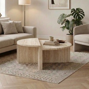 meg-GP037-0298,2-0 ΤΡΑΠΕΖΑΚΙ ΣΑΛΟΝΙΟΥ ALOEVA MEGAPAP ΧΡΩΜΑ TRAVERTINE Ø90X37ΕΚ.