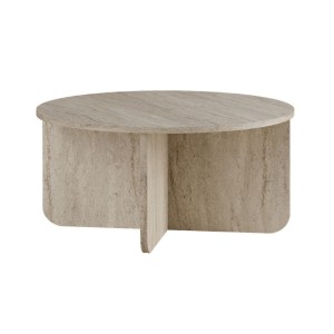 meg-GP037-0302,1-4 ΤΡΑΠΕΖΑΚΙ ΣΑΛΟΝΙΟΥ HILLARY MEGAPAP ΧΡΩΜΑ TRAVERTINE Ø80X38ΕΚ.