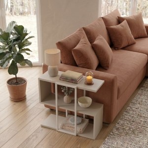 meg-GP037-0303,1-1 ΤΡΑΠΕΖΑΚΙ ΒΟΗΘΗΤΙΚΟ HOMIA MEGAPAP ΧΡΩΜΑ SANDSTONE 56X25X56,5ΕΚ.