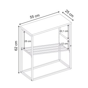 meg-GP037-0305,1-5 ΤΡΑΠΕΖΑΚΙ ΒΟΗΘΗΤΙΚΟ TENOL MEGAPAP ΧΡΩΜΑ ΑΝΟΙΧΤΟ ΚΑΡΥΔΙ 55X25X62ΕΚ.