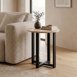 meg-GP037-0308,1-0 ΤΡΑΠΕΖΑΚΙ ΒΟΗΘΗΤΙΚΟ MESA MEGAPAP ΧΡΩΜΑ SAPPHIRE OAK Ø45X50ΕΚ.