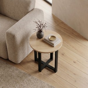 meg-GP037-0308,1-1 ΤΡΑΠΕΖΑΚΙ ΒΟΗΘΗΤΙΚΟ MESA MEGAPAP ΧΡΩΜΑ SAPPHIRE OAK Ø45X50ΕΚ.
