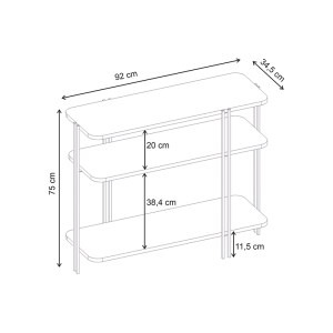 meg-GP037-0311,2-4 ΚΟΝΣΟΛΑ NOTUS MEGAPAP ΧΡΩΜΑ ΚΑΡΥΔΙ UD 92X34,5X75ΕΚ.