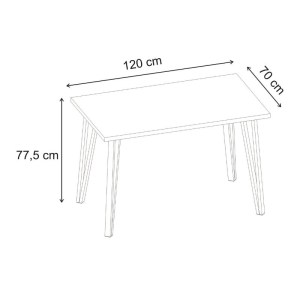 meg-GP037-0315,3-3 ΤΡΑΠΕΖΙ XANA MEGAPAP ΧΡΩΜΑ BLACK WOOD 120X70X77,5ΕΚ.
