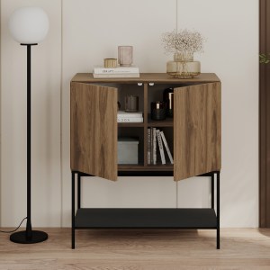 meg-GP037-0319,1-1 ΜΠΟΥΦΕΣ AMIRA MEGAPAP ΧΡΩΜΑ ΚΑΡΥΔΙ UD - BLACK WOOD 80X40X90ΕΚ.
