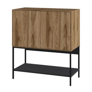 meg-GP037-0319,1-5 ΜΠΟΥΦΕΣ AMIRA MEGAPAP ΧΡΩΜΑ ΚΑΡΥΔΙ UD - BLACK WOOD 80X40X90ΕΚ.