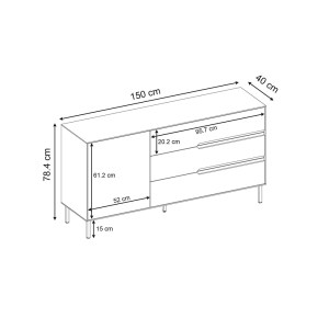 meg-GP037-0324,1-6 ΜΠΟΥΦΕΣ ARCH MEGAPAP ΧΡΩΜΑ SANDSTONE 150X40X78,4ΕΚ.