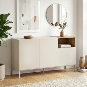 meg-GP037-0326,2-0 ΜΠΟΥΦΕΣ CAILIN MEGAPAP ΧΡΩΜΑ SANDSTONE - SEPET OAK 140X41,8X80ΕΚ.