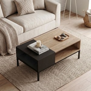 meg-GP037-0328,1-1 ΤΡΑΠΕΖΑΚΙ ΣΑΛΟΝΙΟΥ CAILIN MEGAPAP ΧΡΩΜΑ SEPET OAK - BLACK WOOD 90X56X40,6ΕΚ.