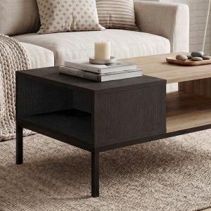 meg-GP037-0328,1-2 ΤΡΑΠΕΖΑΚΙ ΣΑΛΟΝΙΟΥ CAILIN MEGAPAP ΧΡΩΜΑ SEPET OAK - BLACK WOOD 90X56X40,6ΕΚ.