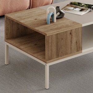 meg-GP037-0328,2-2 ΤΡΑΠΕΖΑΚΙ ΣΑΛΟΝΙΟΥ CAILIN MEGAPAP ΧΡΩΜΑ SANDSTONE - SEPET OAK 90X56X40,6ΕΚ.
