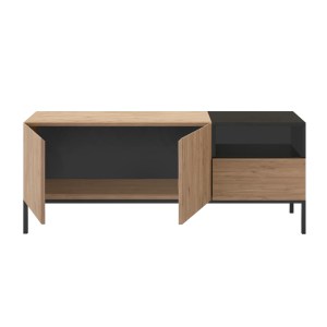 meg-GP037-0329,1-4 ΕΠΙΠΛΟ ΤΗΛΕΟΡΑΣΗΣ CAILIN MEGAPAP ΧΡΩΜΑ SEPET OAK - BLACK WOOD 140X41,8X55ΕΚ.