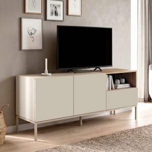 meg-GP037-0329,2-0 ΕΠΙΠΛΟ ΤΗΛΕΟΡΑΣΗΣ CAILIN MEGAPAP ΧΡΩΜΑ SANDSTONE - SEPET OAK 140X41,8X55ΕΚ.