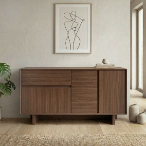 meg-GP037-0331,1-0 ΜΠΟΥΦΕΣ CAPRI MEGAPAP ΧΡΩΜΑ ΚΑΡΥΔΙ MILANO 146X45X76,5ΕΚ.