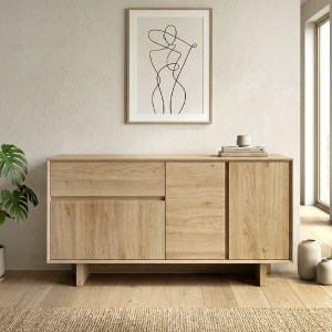 meg-GP037-0331,2-0 ΜΠΟΥΦΕΣ CAPRI MEGAPAP ΧΡΩΜΑ SAPPHIRE OAK 146X45X76,5ΕΚ.