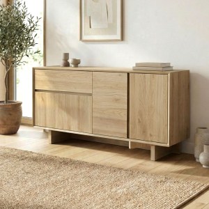meg-GP037-0331,2-1 ΜΠΟΥΦΕΣ CAPRI MEGAPAP ΧΡΩΜΑ SAPPHIRE OAK 146X45X76,5ΕΚ.